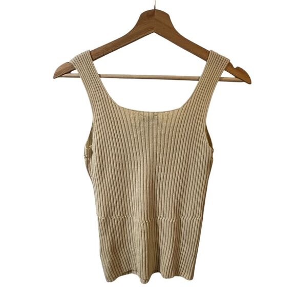 Escada Gold Metallic Wool Sweater Set Shell MED Cardigan LRG Holiday Glam Event - Picture 10 of 15